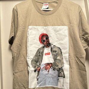 Supreme Andre 3000 sand color shirt, size small